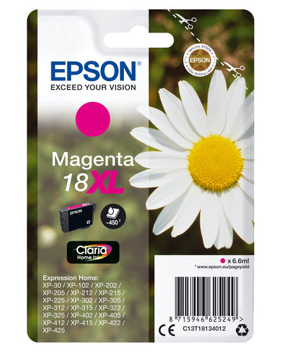 Epson Daisy Singlepack Magenta 18XL Claria Home Ink Epson Daisy Singlepack Magenta 18XL Claria Home Ink